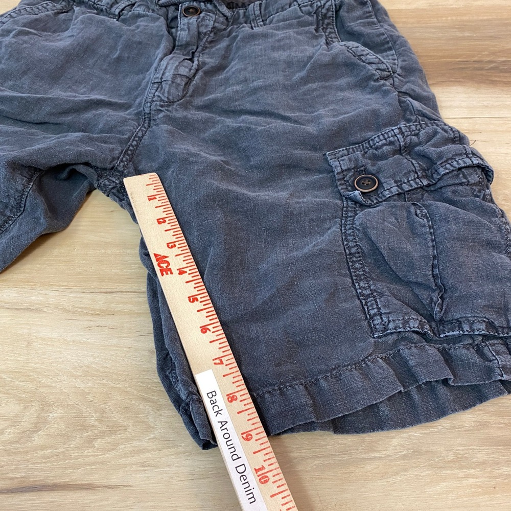 Lucky Brand Cargo Shorts Mens Size 30 Gray Cotton Drawstring Utility Pockets - Picture 4 of 5